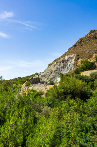 在希腊克里特岛的采石场