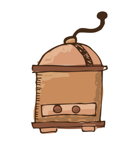 咖啡烤面包机孤立的图标图片