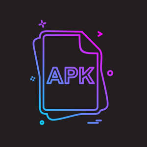 Apk 文件类型图标设计向量