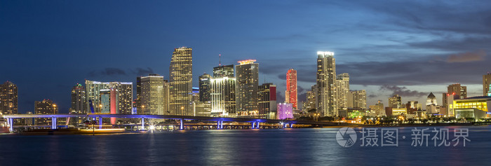 迈阿密城市天际线全景