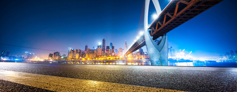 夜晚的重庆从空路沿途的风景