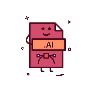 ai格式计算机 ai 文件格式类型图标矢量设计照片
