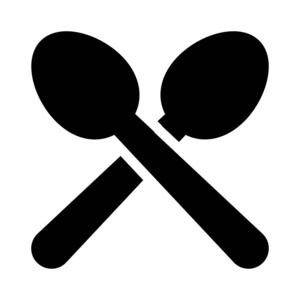 勺子粗体向量图片