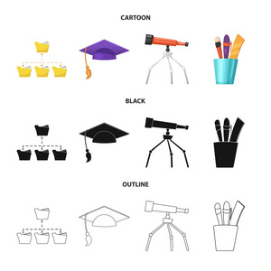 教育和学习标志的向量例证。教育的汇集和学校股票向量例证