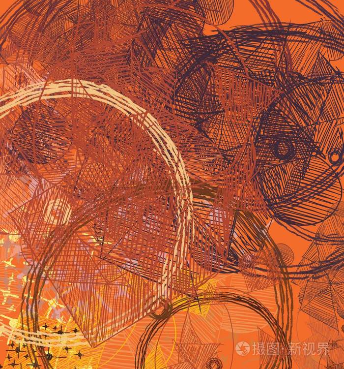 当代艺术.手工制作艺术.色彩鲜艳的质感.现代艺术品.脂肪涂料的笔触.