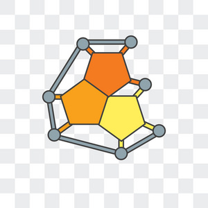 在透明背景上隔离的有机体矢量图标, Organis