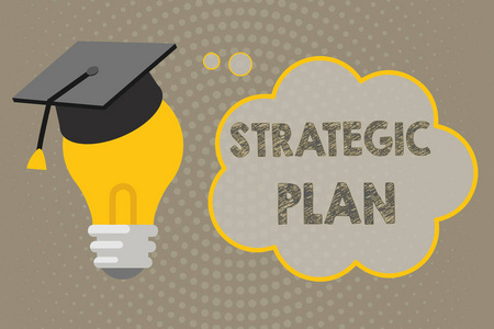 手写文字书写策略计划。概念意味着定义战略和决策的过程