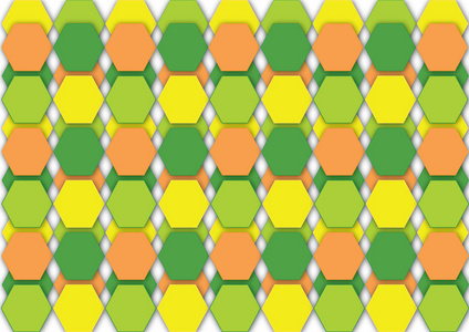 背景彩色六边形的形状。矢量格式