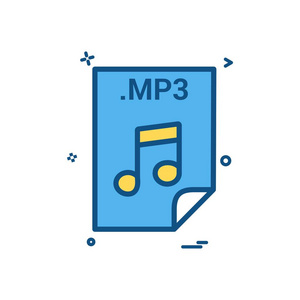 mp3 应用程序下载文件文件格式图标矢量设计