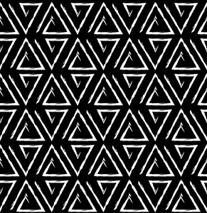 抽象几何黑色和白色时髦时尚枕头模式