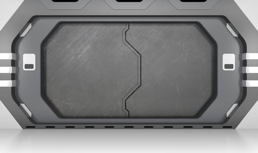 科幻电影的未来金属门复古科幻电影风格.