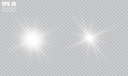 光的发光效果。矢量图。圣诞节 flash 概念