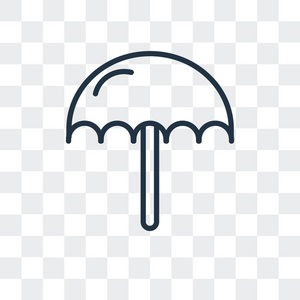伞矢量图标隔离在透明背景, 雨伞标志设计