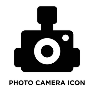 照片相机图标矢量隔离在白色背景, 标志概念的照片相机标志在透明的背景, 充满黑色符号