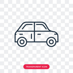 汽车矢量图标隔离在透明背景, 汽车标志设计