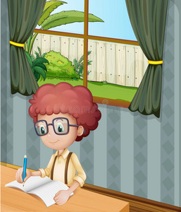 男人在写字图片-男人在写字素材-男人在写字插画-摄图新视界