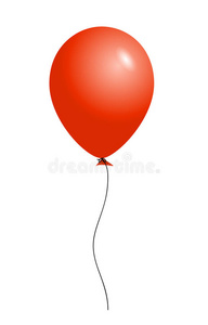 白底红气球