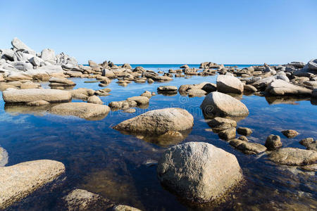 美丽的海滨夏季景观。