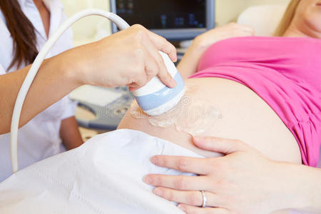 密切孕妇进行4D超声扫描