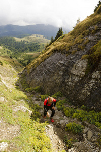 活动 高的 运动 男人 徒步旅行 美丽的 白种人 自然 阿尔卑斯山