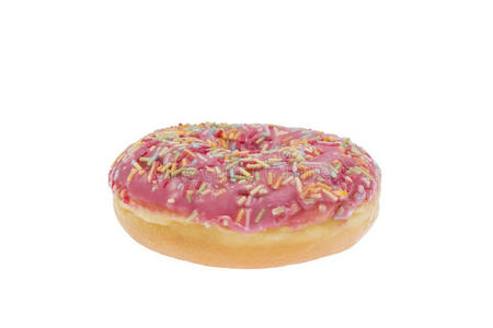 粉红釉面甜甜圈