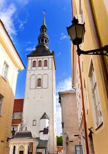 爱沙尼亚塔林。塔林最古老的教堂。