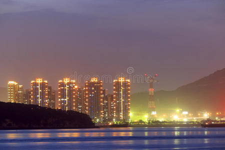 海滩夜景