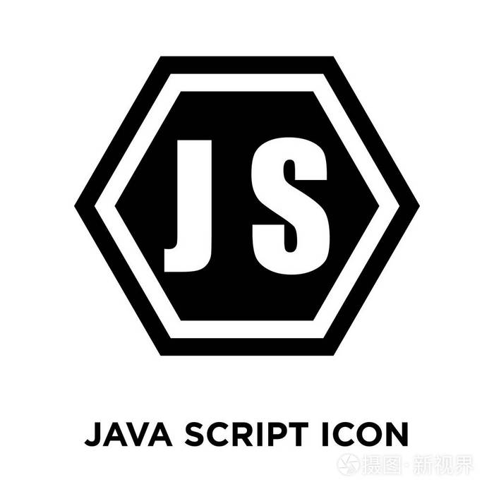 Java 脚本图标矢量隔离在白色背景上 徽标概念的java 脚本在透明背景上签名 填充黑色符号插画 正版商用图片0sktsn 摄图新视界
