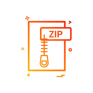 zip 文件格式图标矢量设计