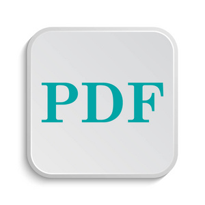 Pdf 图标。白色背景上的互联网按钮