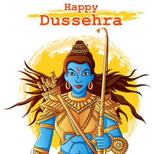 印度神罗摩为 Dussehra 的快乐节日