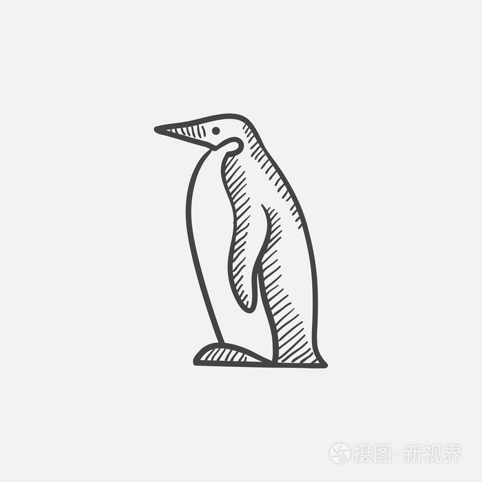 企鹅素描图标