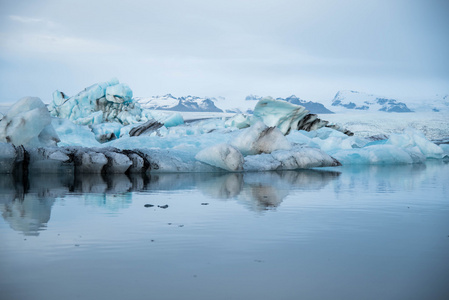 在冰岛冰川环礁湖 jokulsarlon