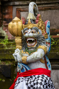 巴厘岛神雕像在巴厘岛中心寺。印度尼西亚