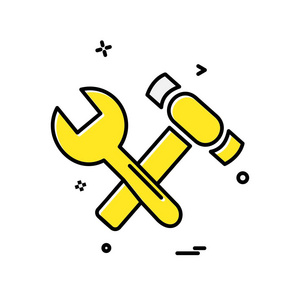 五金工具图标设计, 矢量插图照片