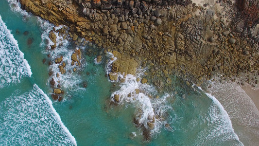 做得海滩鸟瞰图，威尔逊海角