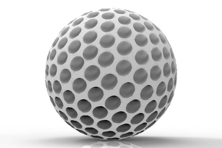 高尔夫球3d 渲染被隔离在白色背景上