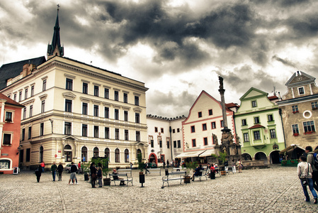 捷克共和国在夏季季节的中世纪建筑