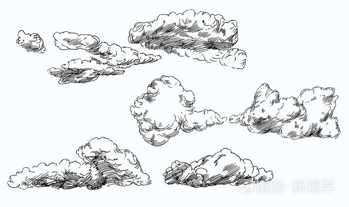 手绘云一套