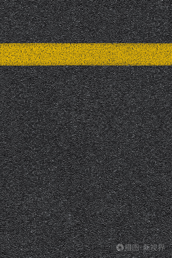 水平划分的黄色条纹的柏油的马路.纹理的停机坪上,顶视图