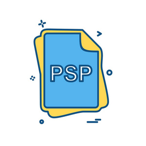 Psp 文件类型图标设计向量