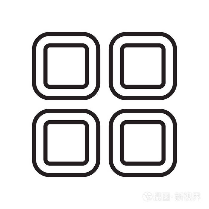 白色backgro 上的缩略图图标矢量符号和符号隔离