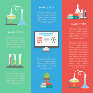 化学信息图形横幅