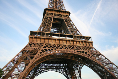 埃菲尔铁塔详细信息视图，法国，巴黎