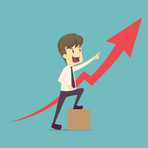 卡通企业, 员工的成功是男人性格的概念, 人的心情, 可以作为背景