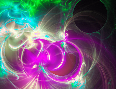 紫色抽象分形背景3d 渲染插图