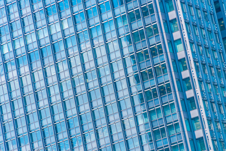 美丽的建筑商务大楼, 窗户玻璃图案在摩天大楼城市