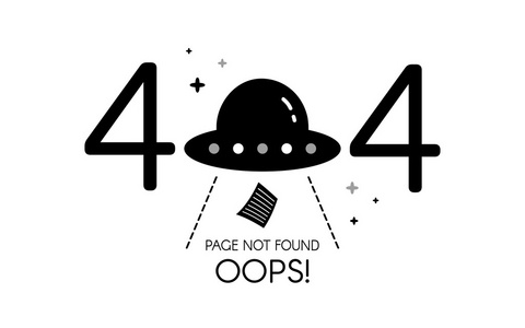 致命错误设计 404 错误.404 页面的矢量概念插画.