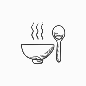 碗和汤勺简笔画图片