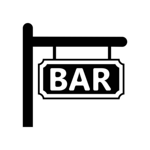 条形图标矢量在白色背景上隔离, 条形透明标志, 啤酒符号